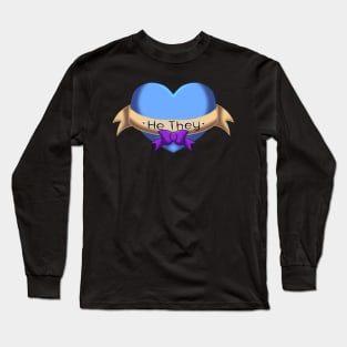 He they pronoun heart Long Sleeve T-Shirt